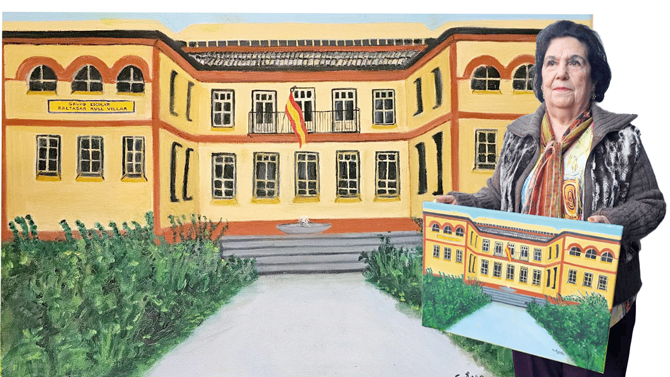 La memoria del antiguo colegio Baltasar Rull a través de los pinceles de Carmen Egea