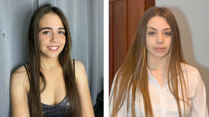 María Monferrer (izq.), reina de las fiestas y Marta Caballero, reina infantil