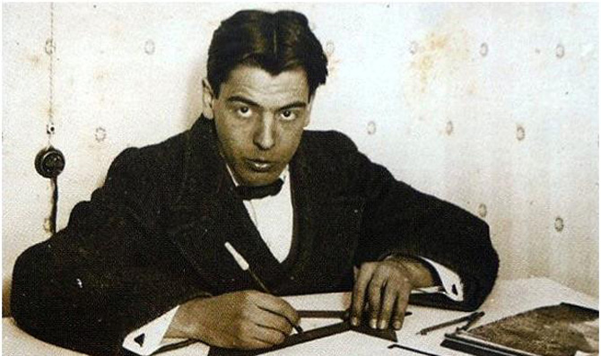 Josep Danés a la seua època d’estudiant en l’Escola d’Arquitectura de Barcelona