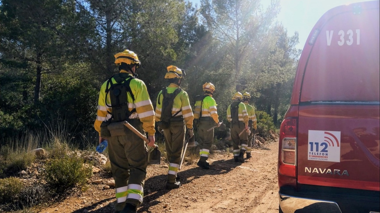 Imagen de archivo de un equipo de bomberos.